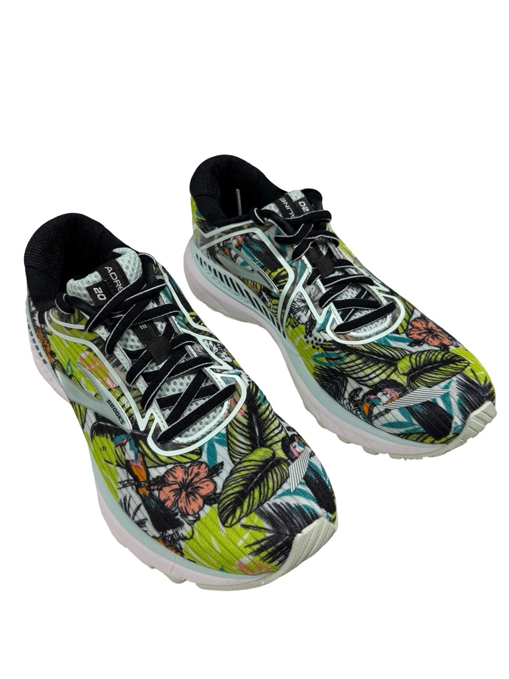 Brooks Adrenaline GTS 20 Womens 8.5 B Tropical Floral Running Shoes 1202961B453